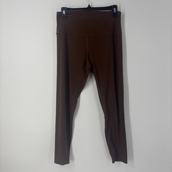 Lululemon Align Ribbed HR Pant 25” Nulu Size 10 Roasted Brown Leggings - Picture 1 of 7